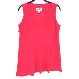 Joseph Ribkoff Women's Top 6 Sleeveless V-neck Asymm 162125 Orange Canada‎ Made